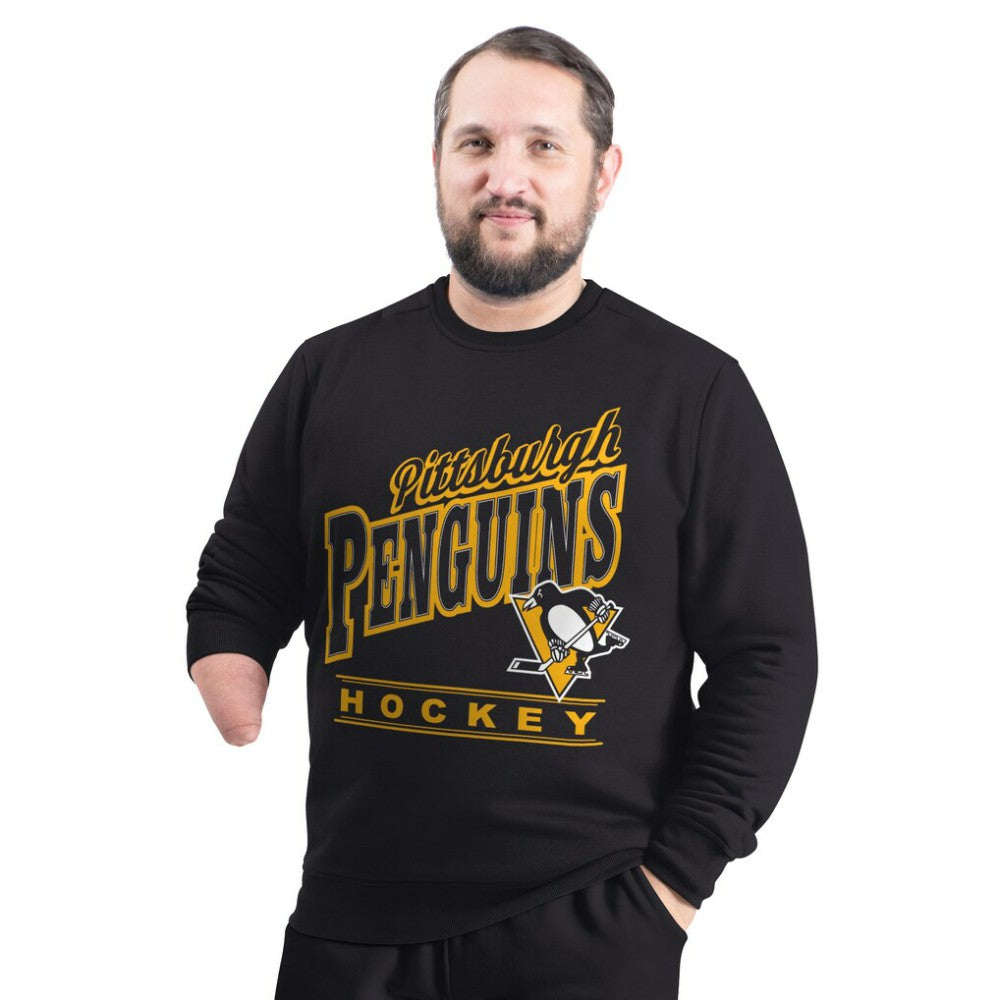 Pittsburgh Penguins G-III Sports by Carl Banks Adaptive Headliner Fleece Sweatshirt - Black | US 203480366