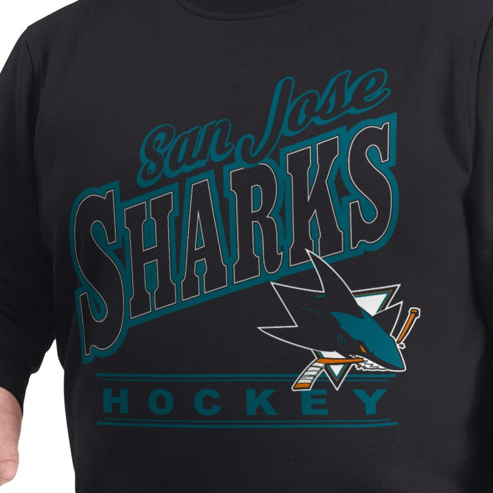 San Jose Sharks G-III Sports by Carl Banks Adaptive Headliner Fleece Sweatshirt - Black | US 203480367