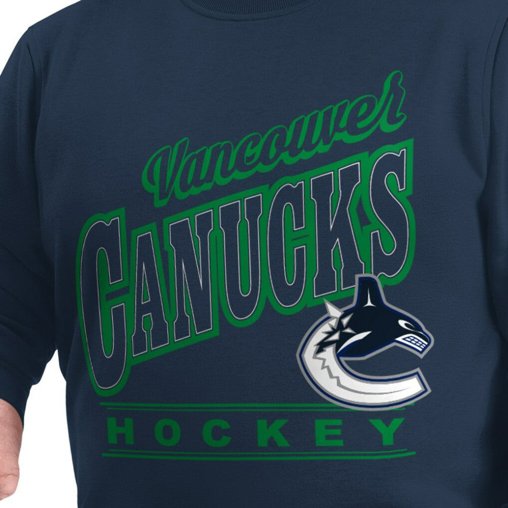 Vancouver Canucks G-III Sports by Carl Banks Adaptive Headliner Fleece Sweatshirt - Navy | US 203480377