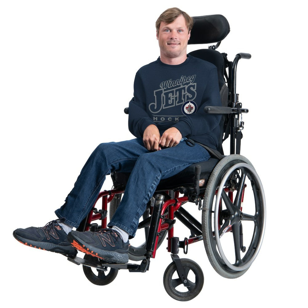 Winnipeg Jets G-III Sports by Carl Banks Adaptive Headliner Fleece Sweatshirt - Navy | US 203480378