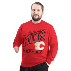 Calgary Flames G-III Sports by Carl Banks Adaptive Headliner Fleece Sweatshirt - Red | US 203480379