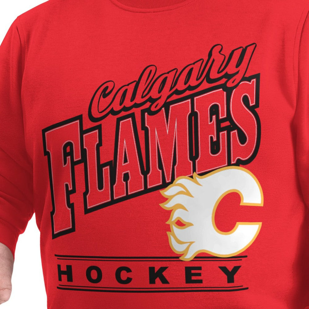 Calgary Flames G-III Sports by Carl Banks Adaptive Headliner Fleece Sweatshirt - Red | US 203480379