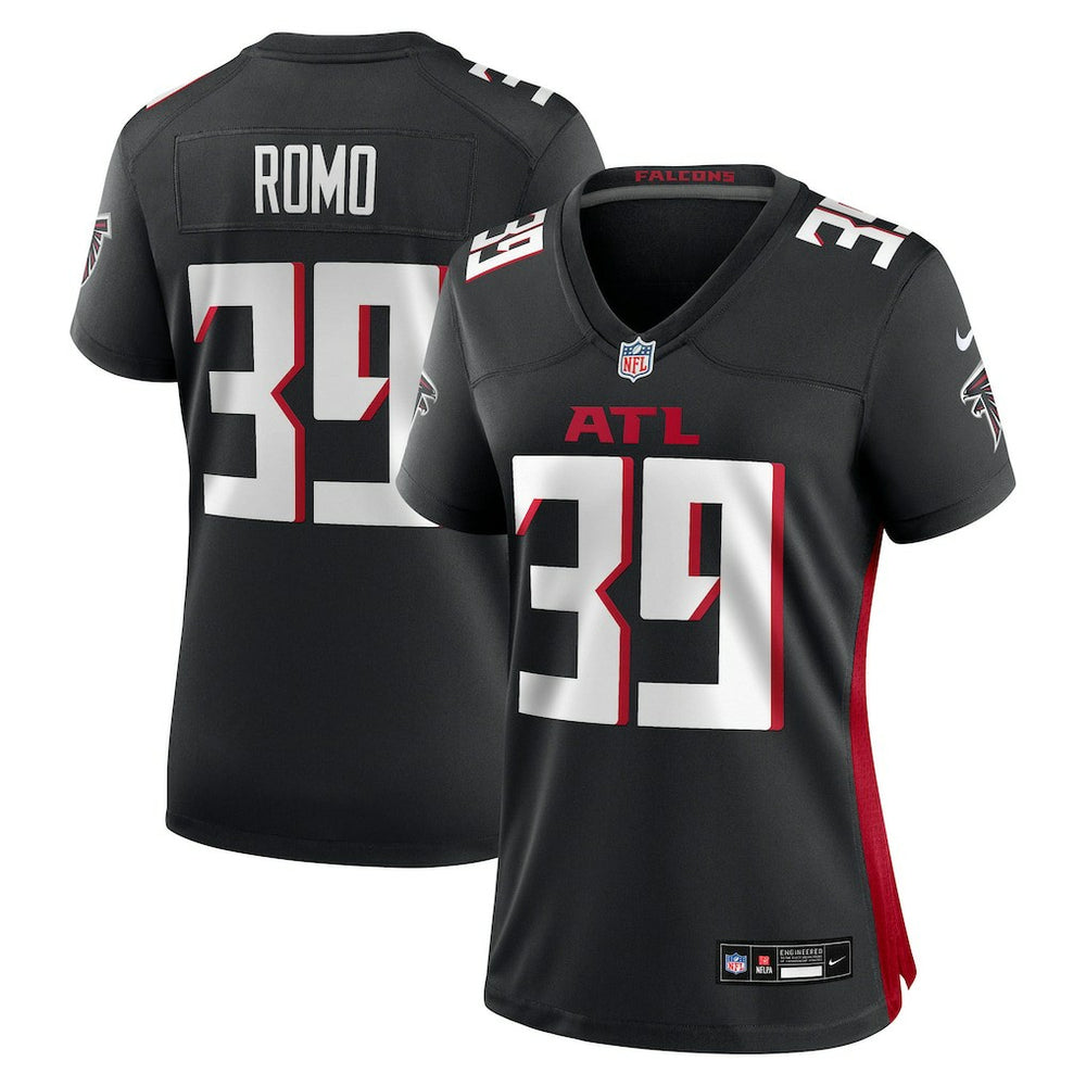 John Parker Romo Atlanta Falcons Women's Team Game Jersey - Black Jerseys