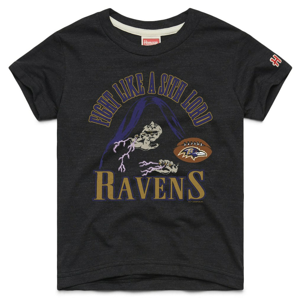 Baltimore Ravens Homage Youth Star Wars x NFL Tri-Blend T-Shirt - Black T-shirts