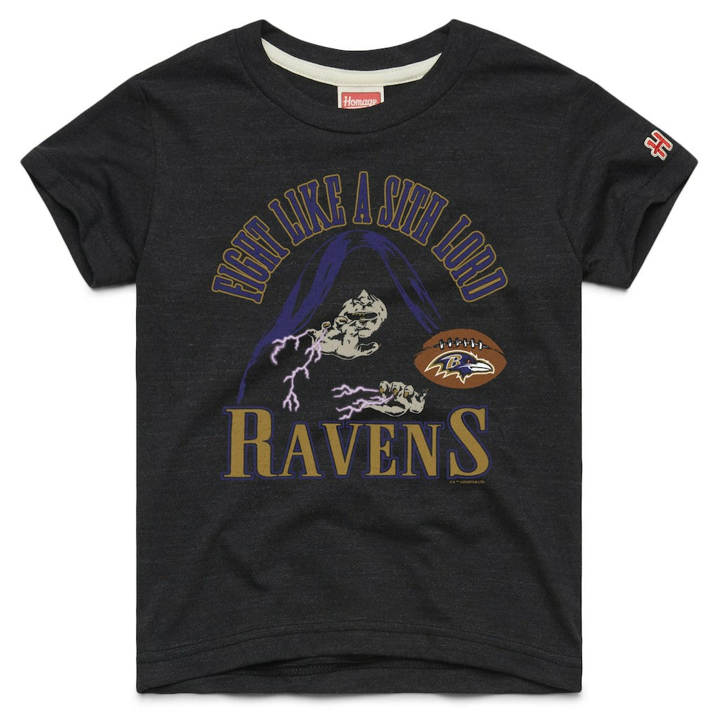 Baltimore Ravens Homage Youth Star Wars x NFL Tri-Blend T-Shirt - Black T-shirts