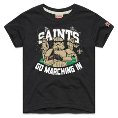 New Orleans Saints Homage Youth Star Wars x NFL Tri-Blend T-Shirt - Black T-shirts