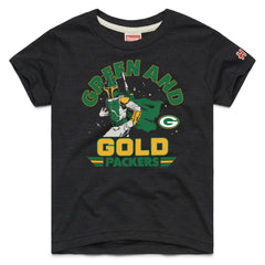 Green Bay Packers Homage Youth Star Wars x NFL Tri-Blend T-Shirt - Black T-shirts