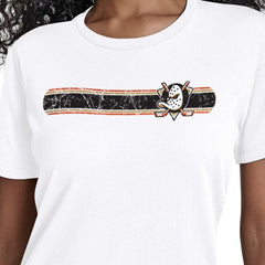 Anaheim Ducks Starter Women's Team Stripe T-Shirt - White | US 203480832