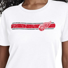 Detroit Red Wings Starter Women's Team Stripe T-Shirt - White | US 203480841