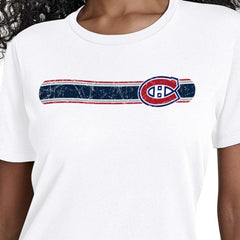 Montreal Canadiens Starter Women's Team Stripe T-Shirt - White | US 203480846