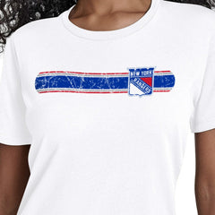 New York Rangers Starter Women's Team Stripe T-Shirt - White | US 203480850