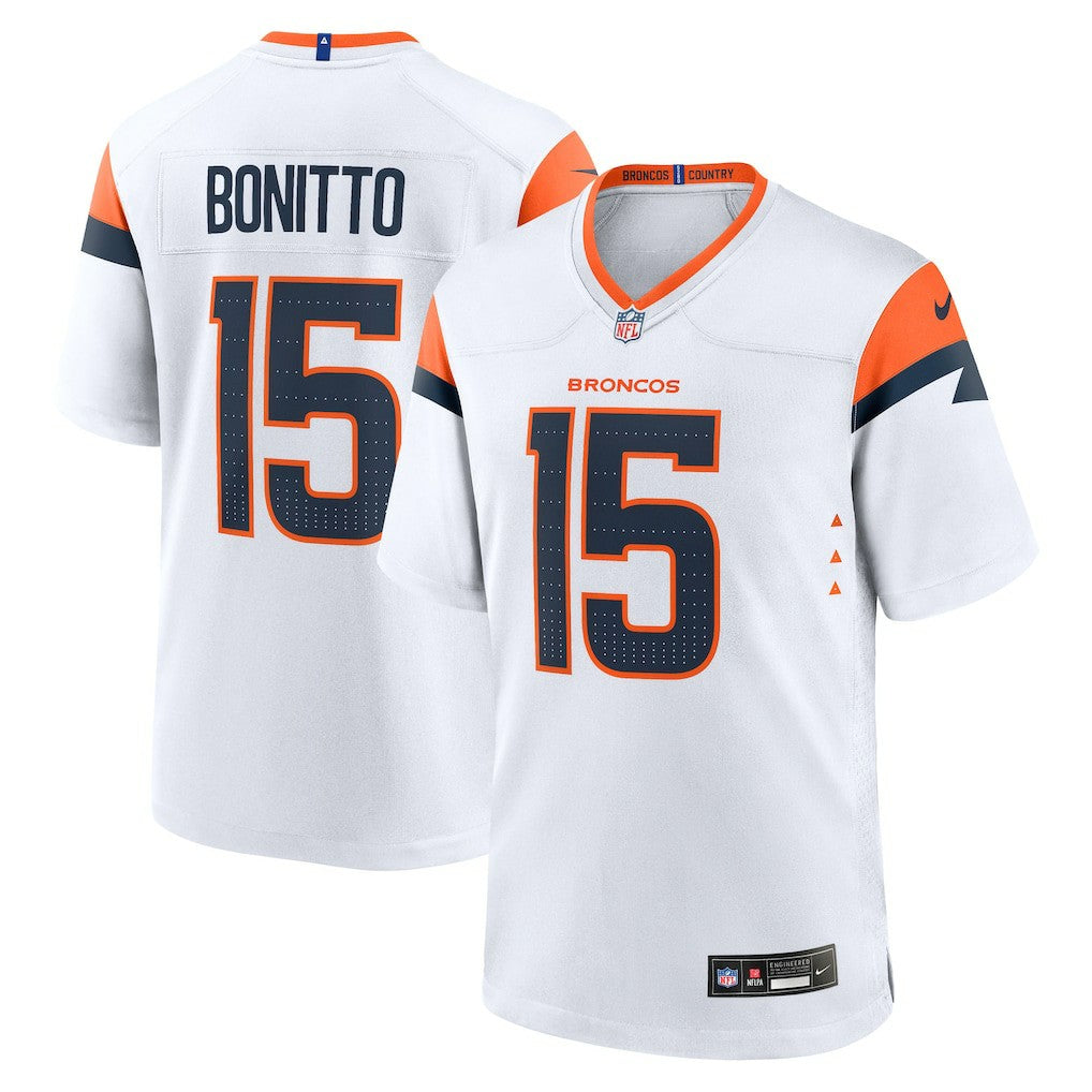Nik Bonitto Denver Broncos Game Jersey - White Jerseys