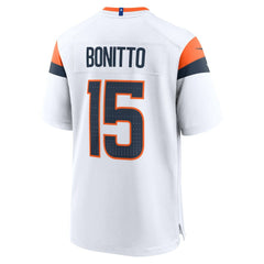 Nik Bonitto Denver Broncos Game Jersey - White Jerseys