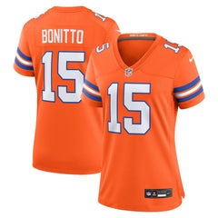 Nik Bonitto Denver Broncos Women's Alternate 2 Mile High Collection 1977 Throwback Game Jersey - Orange Jerseys