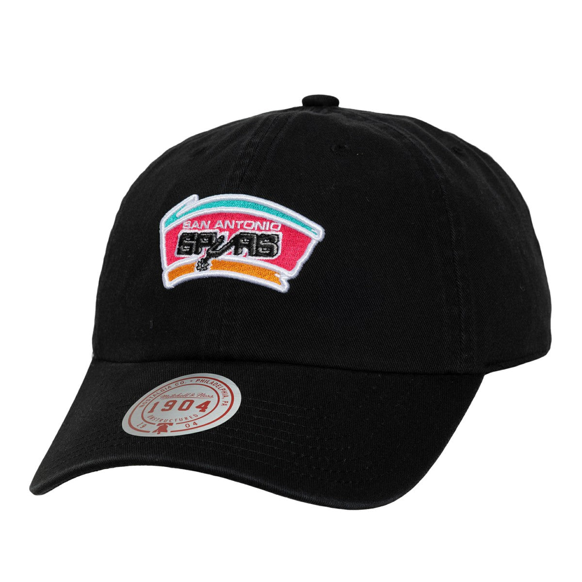 San Antonio Spurs Hardwood Classics 1904 Adjustable Hat Black - Mitchell & Ness