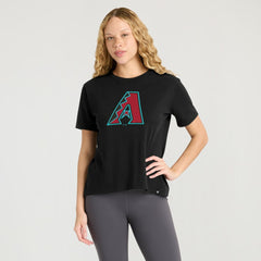 Arizona Diamondbacks Women's Scoop Neck T-Shirt - Black T-shirts