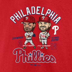 Bryce Harper & Kyle Schwarber Philadelphia Phillies Player Duo T-Shirt - Red T-shirts