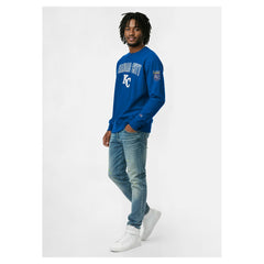 Kansas City Royals Champion Reverse Weave Chenille Sweatshirt - Royal Sweatshirts