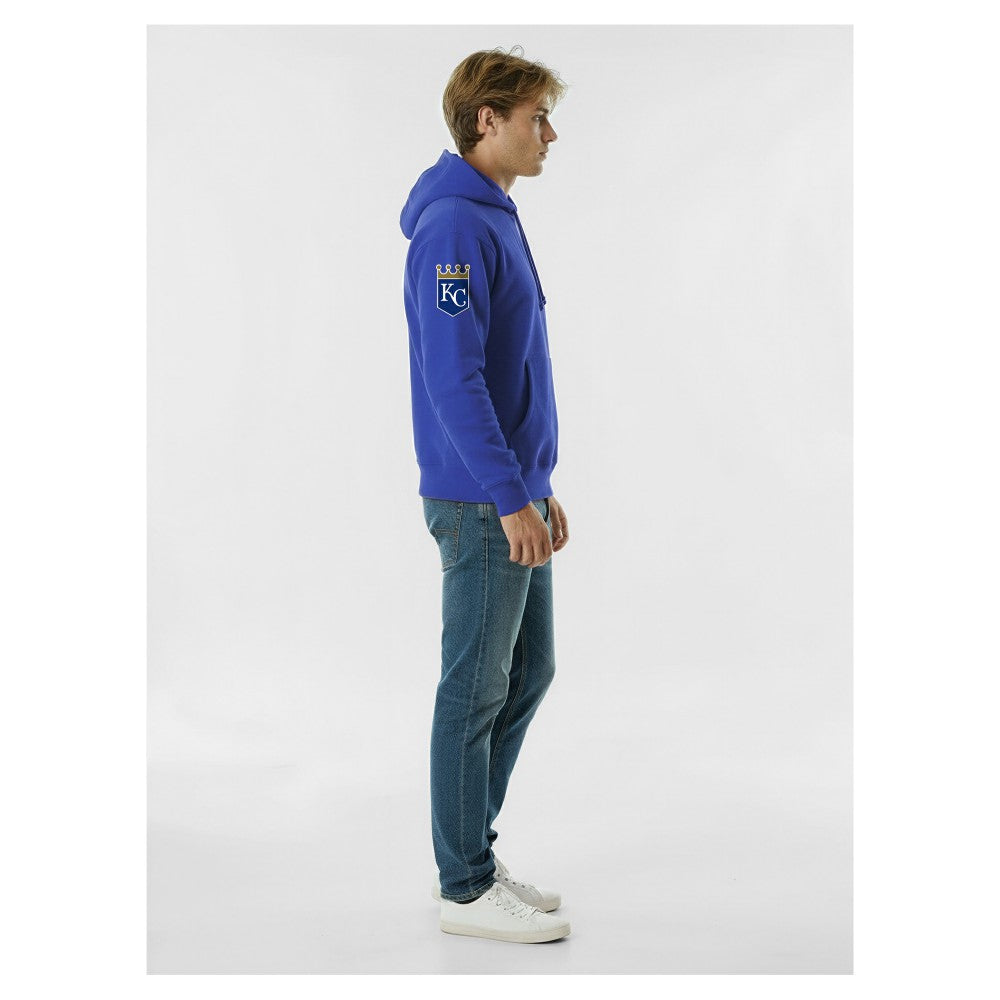 Kansas City Royals Champion Reverse Weave Chenille Hoodie - Royal Hoodies