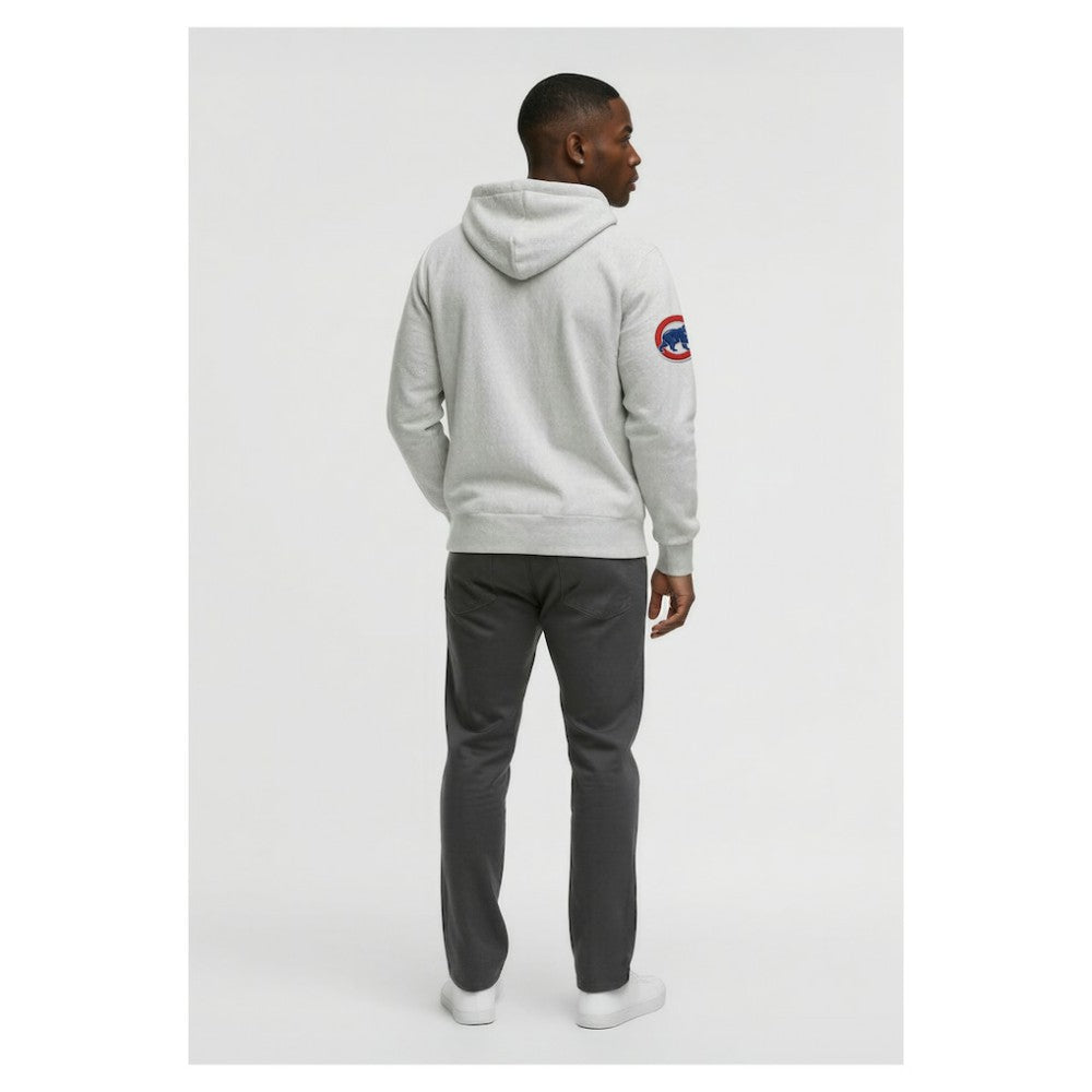 Chicago Cubs Champion Reverse Weave Chenille Full-Zip Hoodie - Gray Hoodies