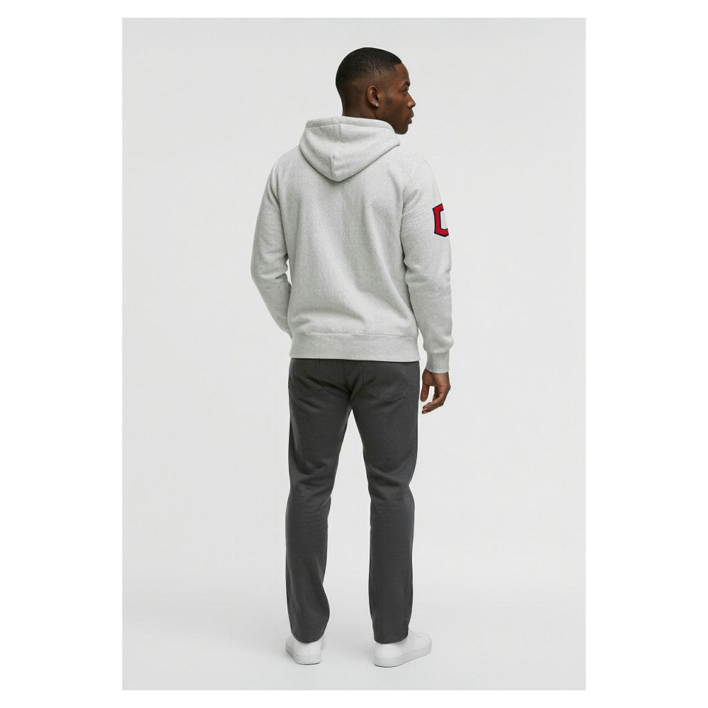 Cleveland Guardians Champion Reverse Weave Chenille Full-Zip Hoodie - Gray Hoodies