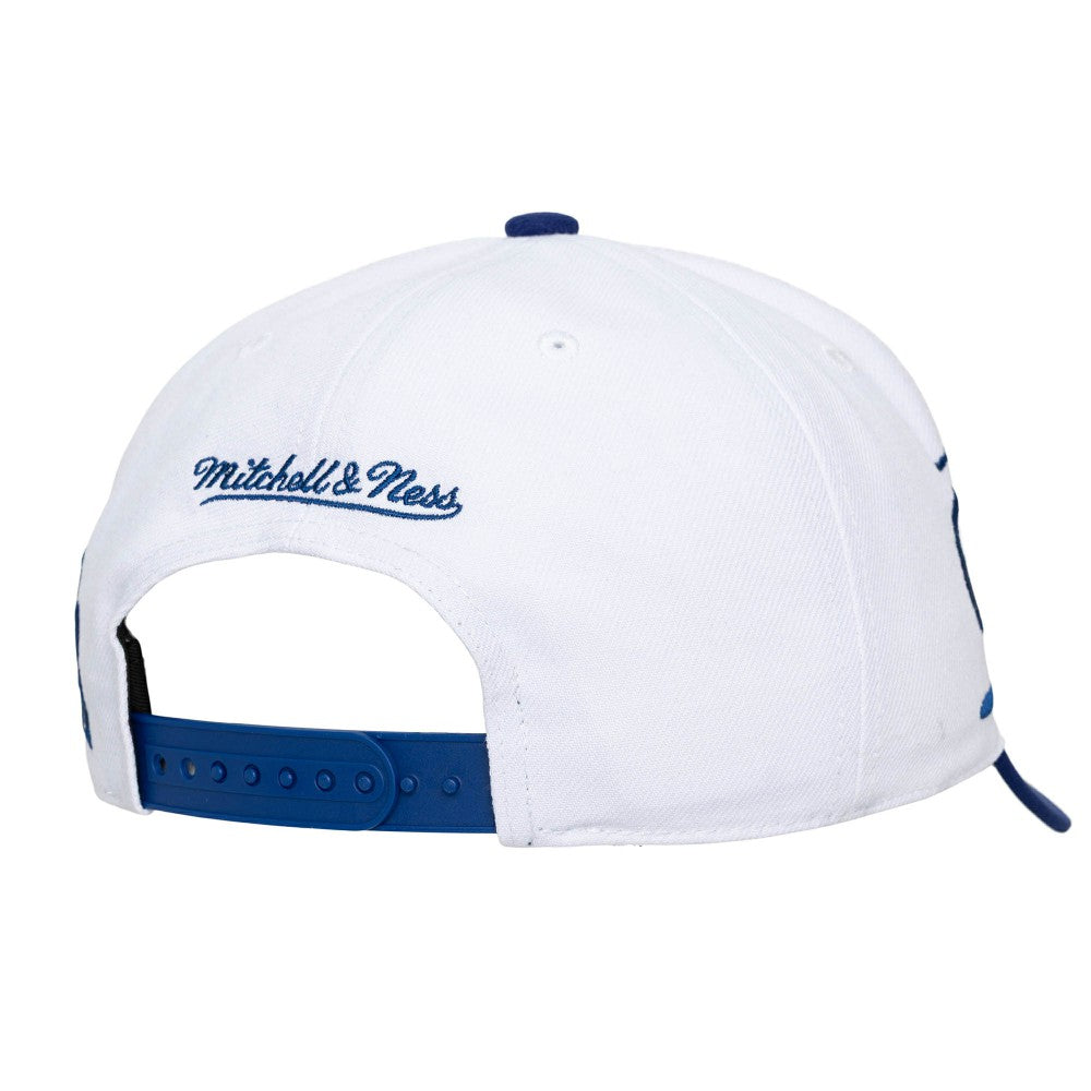 Los Angeles Dodgers Mitchell & Ness Unisex XL Script Pro Crown Snapback Hat - White/Royal Hats