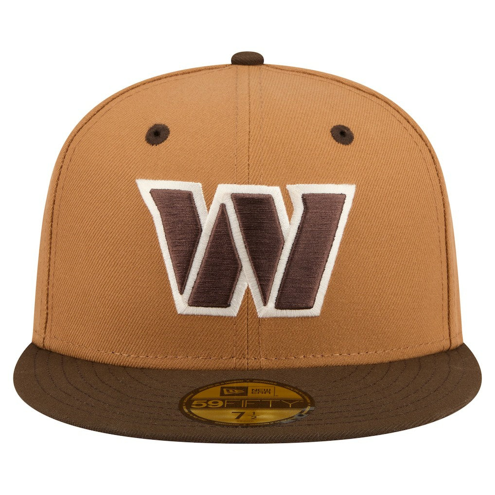 Washington Commanders New Era Two-Tone Walnut 59FIFTY Fitted Hat - Light Brown/Dark Brown Hats