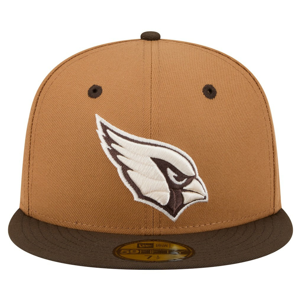 Arizona Cardinals New Era Two-Tone Walnut 59FIFTY Fitted Hat - Light Brown/Dark Brown Hats