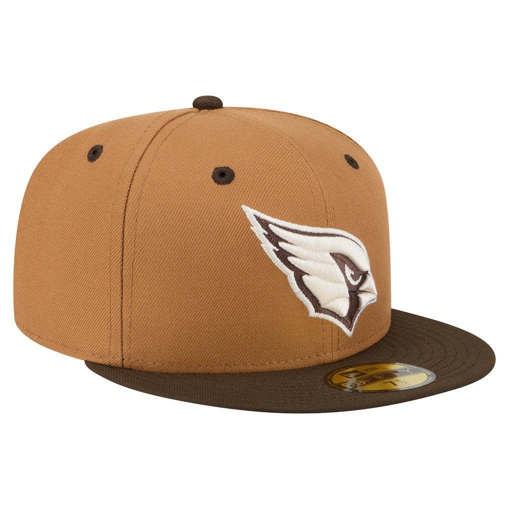 Arizona Cardinals New Era Two-Tone Walnut 59FIFTY Fitted Hat - Light Brown/Dark Brown Hats