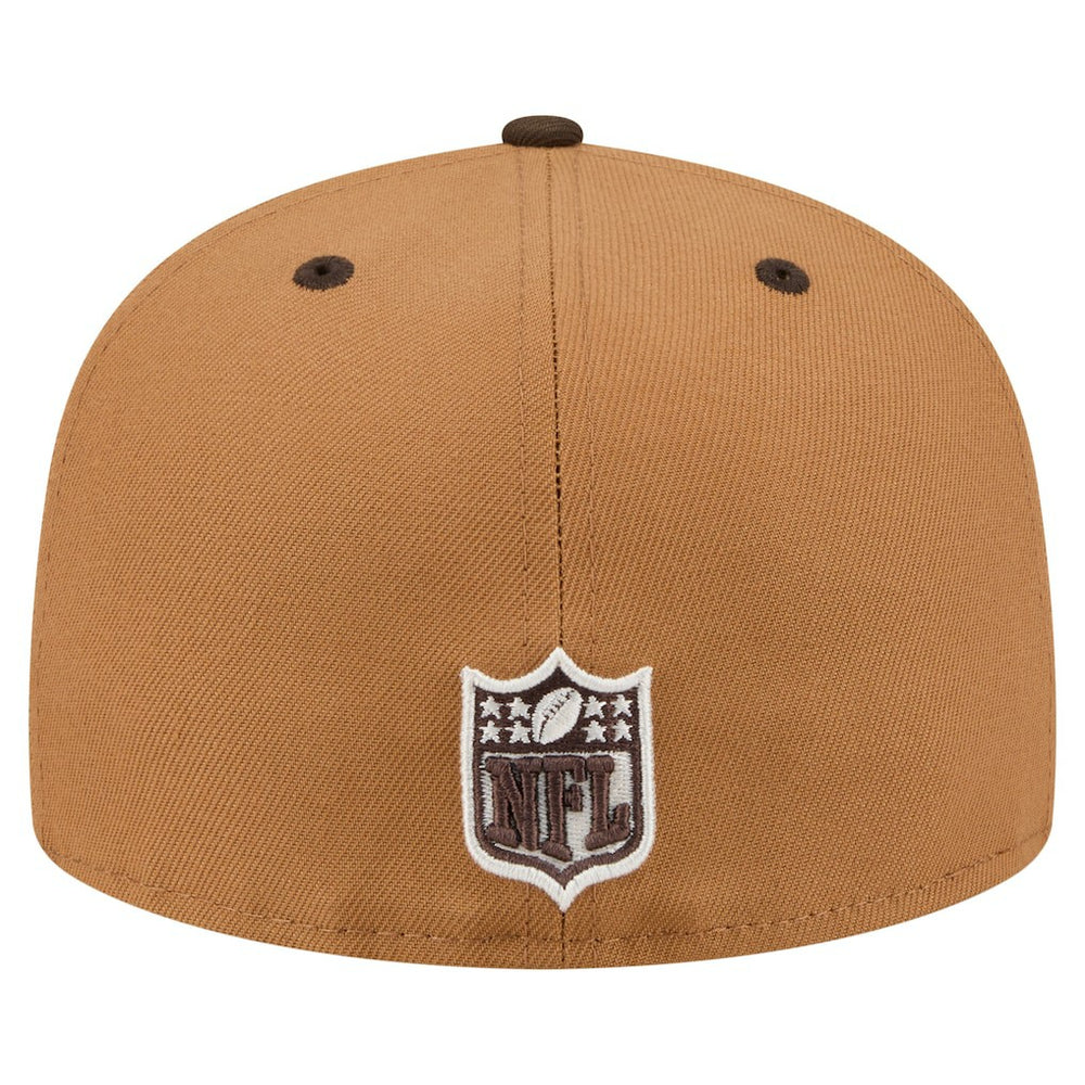 Baltimore Ravens New Era Two-Tone Walnut 59FIFTY Fitted Hat - Light Brown/Dark Brown Hats
