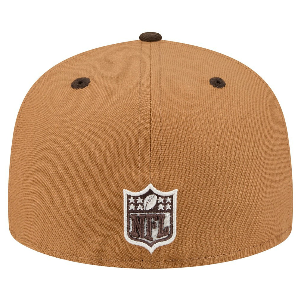 Chicago Bears New Era Two-Tone Walnut 59FIFTY Fitted Hat - Light Brown/Dark Brown Hats