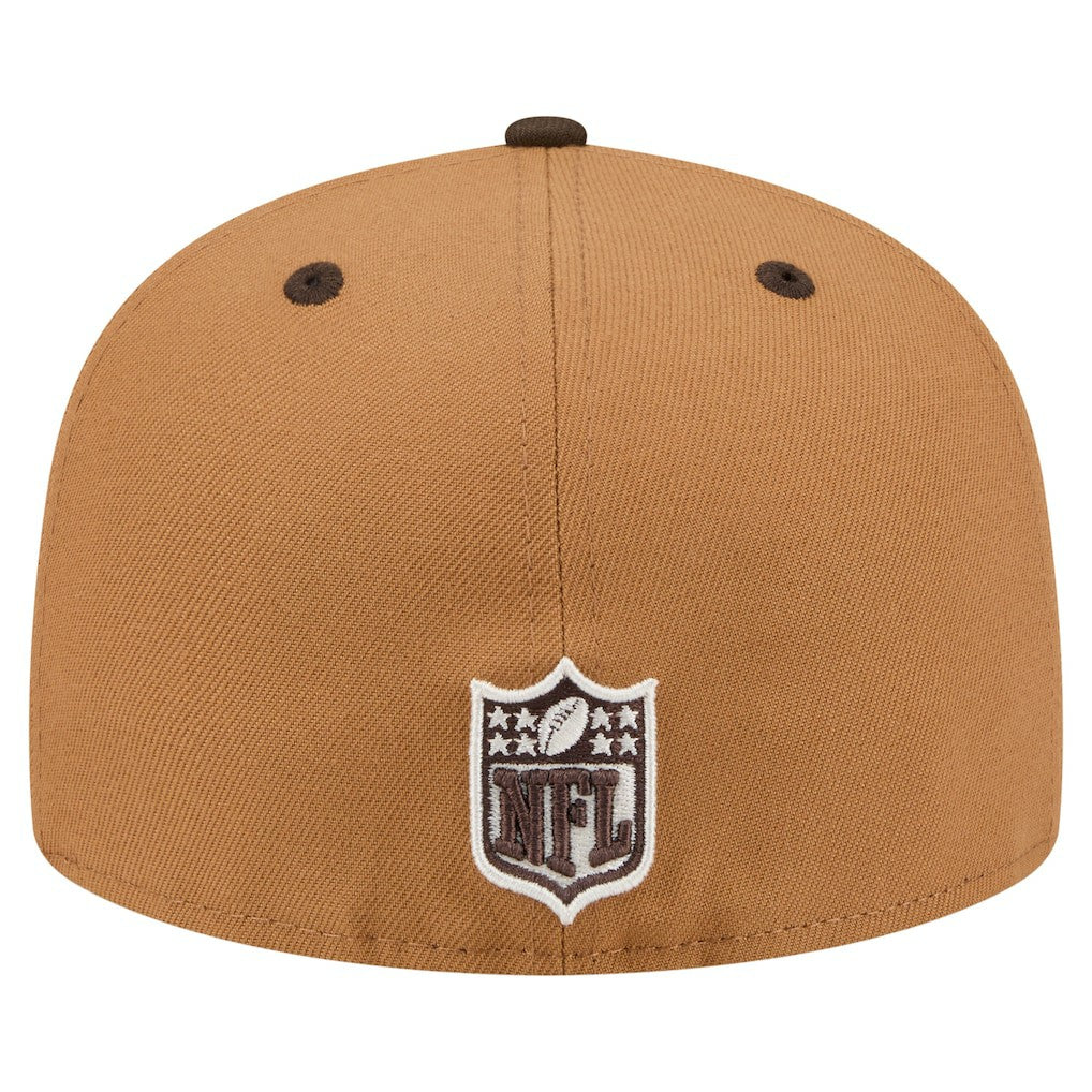 Cincinnati Bengals New Era Two-Tone Walnut 59FIFTY Fitted Hat - Light Brown/Dark Brown Hats