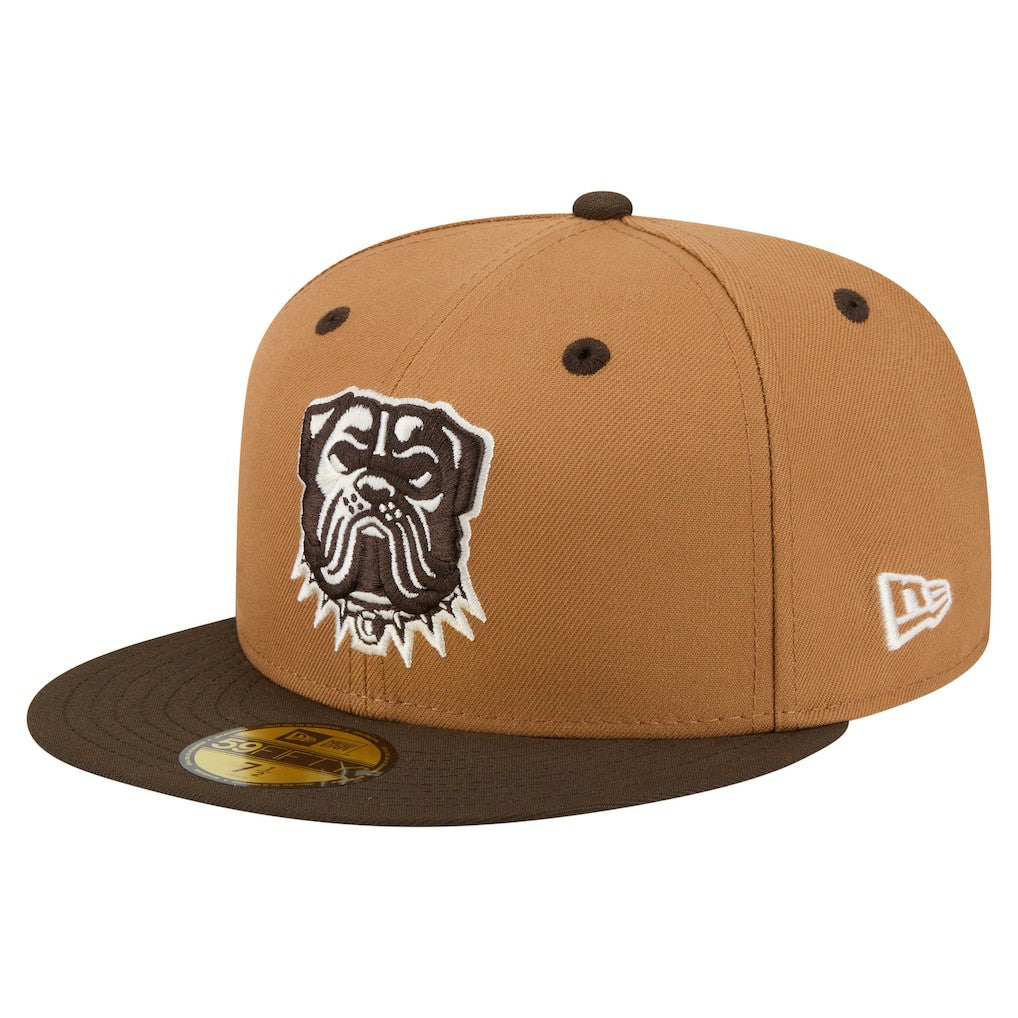 Cleveland Browns New Era Two-Tone Walnut 59FIFTY Fitted Hat - Light Brown/Dark Brown Hats