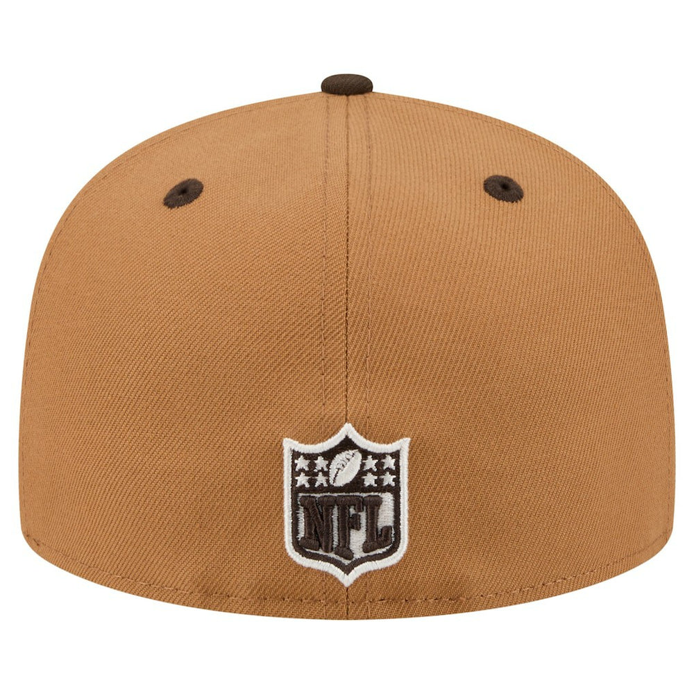 Cleveland Browns New Era Two-Tone Walnut 59FIFTY Fitted Hat - Light Brown/Dark Brown Hats