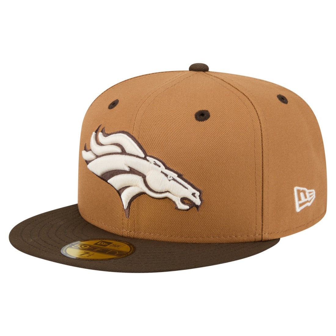 Denver Broncos New Era Two-Tone Walnut 59FIFTY Fitted Hat - Light Brown/Dark Brown Hats