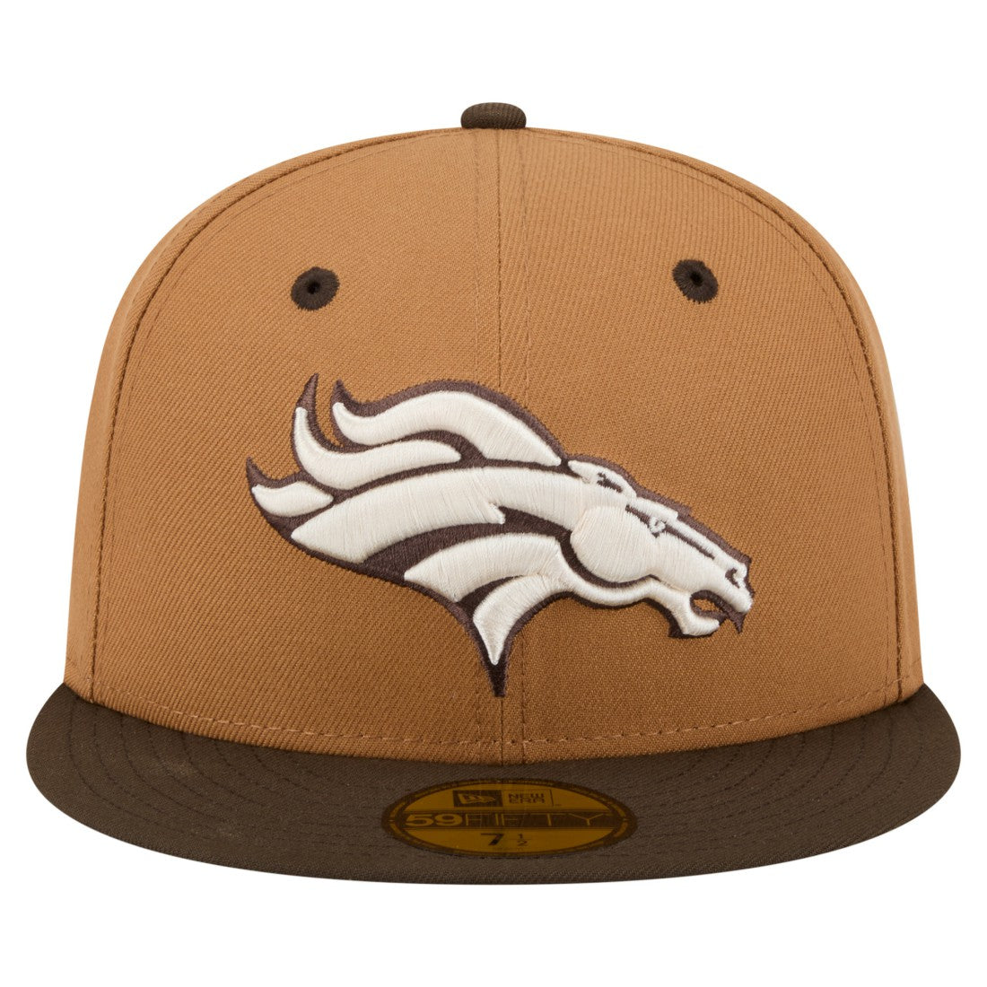 Denver Broncos New Era Two-Tone Walnut 59FIFTY Fitted Hat - Light Brown/Dark Brown Hats