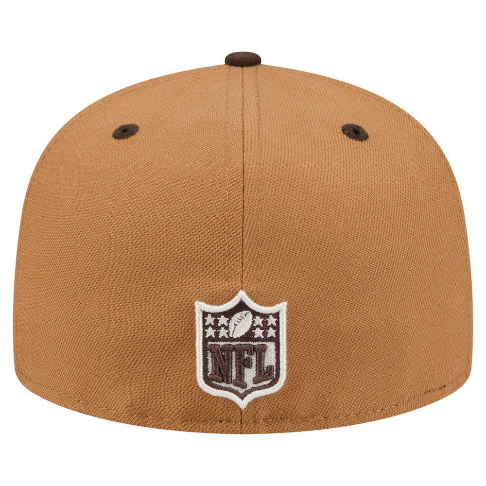 Detroit Lions New Era Two-Tone Walnut 59FIFTY Fitted Hat - Light Brown/Dark Brown Hats