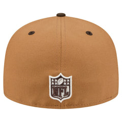 Detroit Lions New Era Two-Tone Walnut 59FIFTY Fitted Hat - Light Brown/Dark Brown Hats