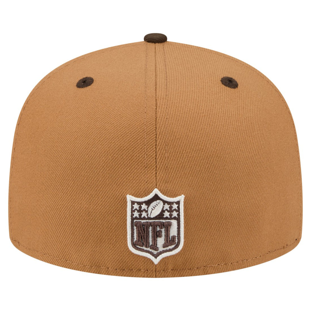 Green Bay Packers New Era Two-Tone Walnut 59FIFTY Fitted Hat - Light Brown/Dark Brown Hats