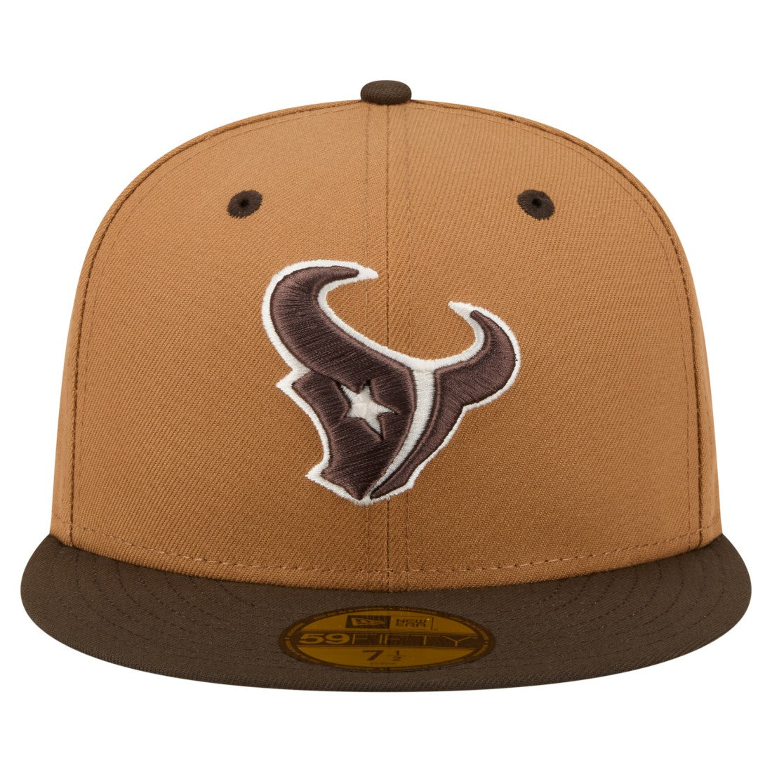 Houston Texans New Era Two-Tone Walnut 59FIFTY Fitted Hat - Light Brown/Dark Brown Hats