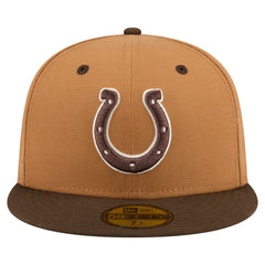 Indianapolis Colts New Era Two-Tone Walnut 59FIFTY Fitted Hat - Light Brown/Dark Brown Hats