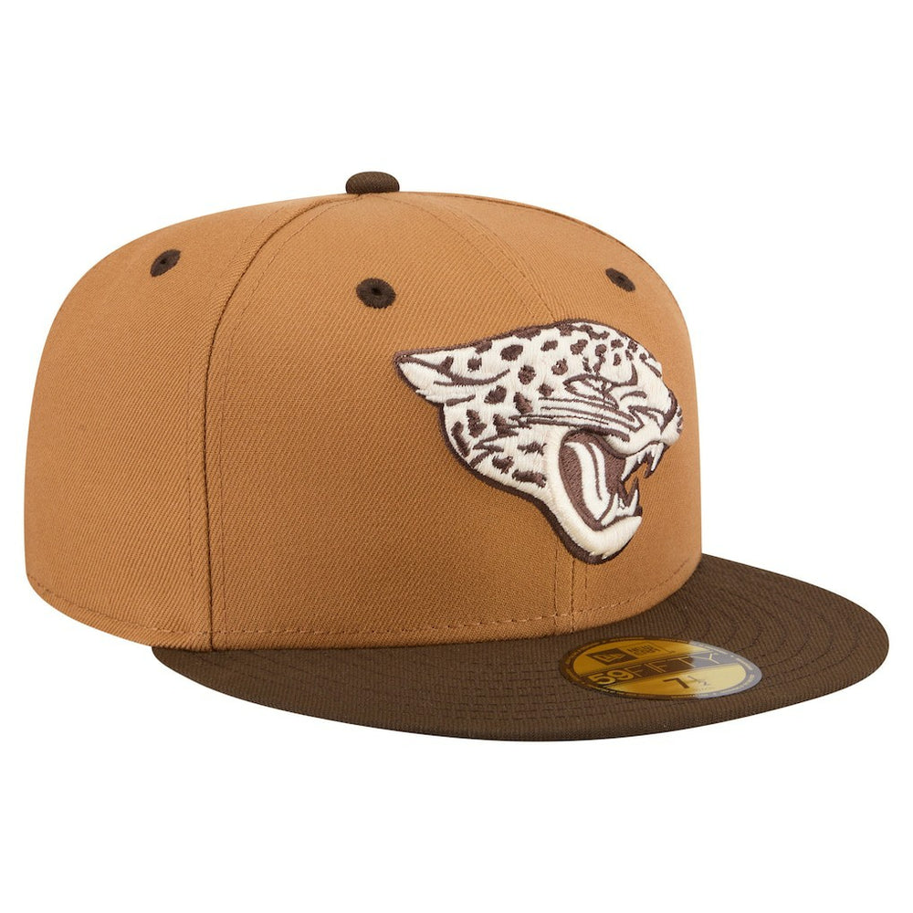 Jacksonville Jaguars New Era Two-Tone Walnut 59FIFTY Fitted Hat - Light Brown/Dark Brown Hats