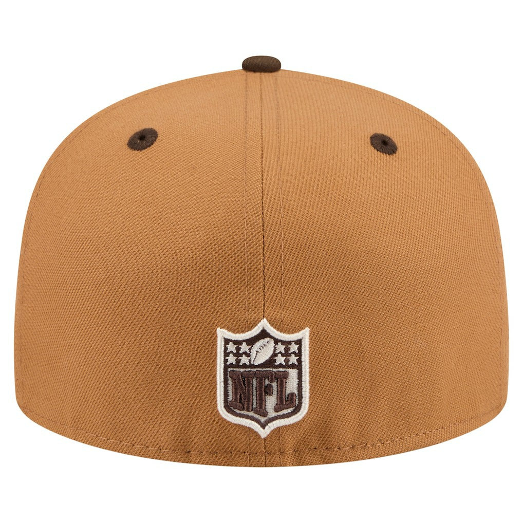 Jacksonville Jaguars New Era Two-Tone Walnut 59FIFTY Fitted Hat - Light Brown/Dark Brown Hats