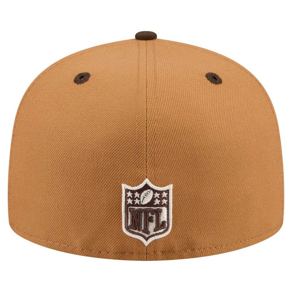 Miami Dolphins New Era Two-Tone Walnut 59FIFTY Fitted Hat - Light Brown/Dark Brown Hats