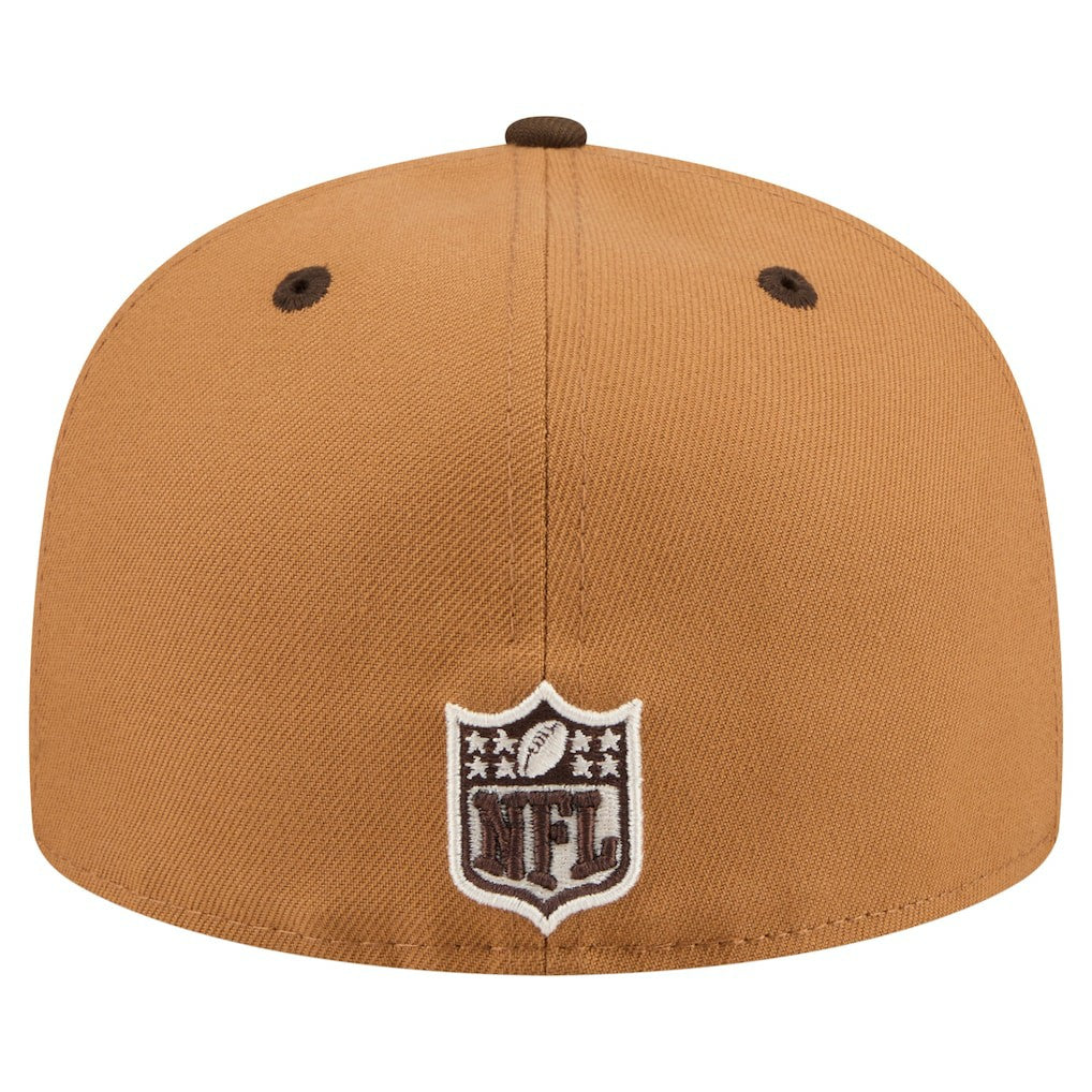 Minnesota Vikings New Era Two-Tone Walnut 59FIFTY Fitted Hat - Light Brown/Dark Brown Hats