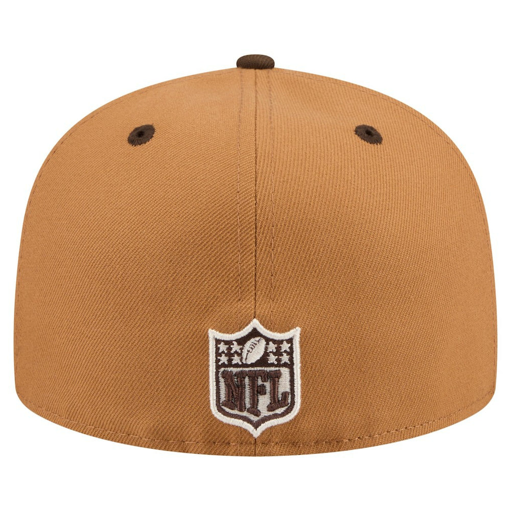 Minnesota Vikings New Era Two-Tone Walnut 59FIFTY Fitted Hat - Light Brown/Dark Brown Hats
