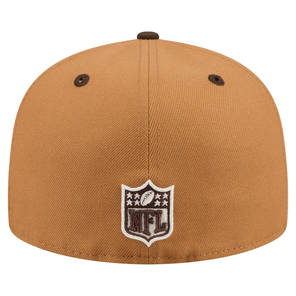 New England Patriots New Era Two-Tone Walnut 59FIFTY Fitted Hat - Light Brown/Dark Brown Hats