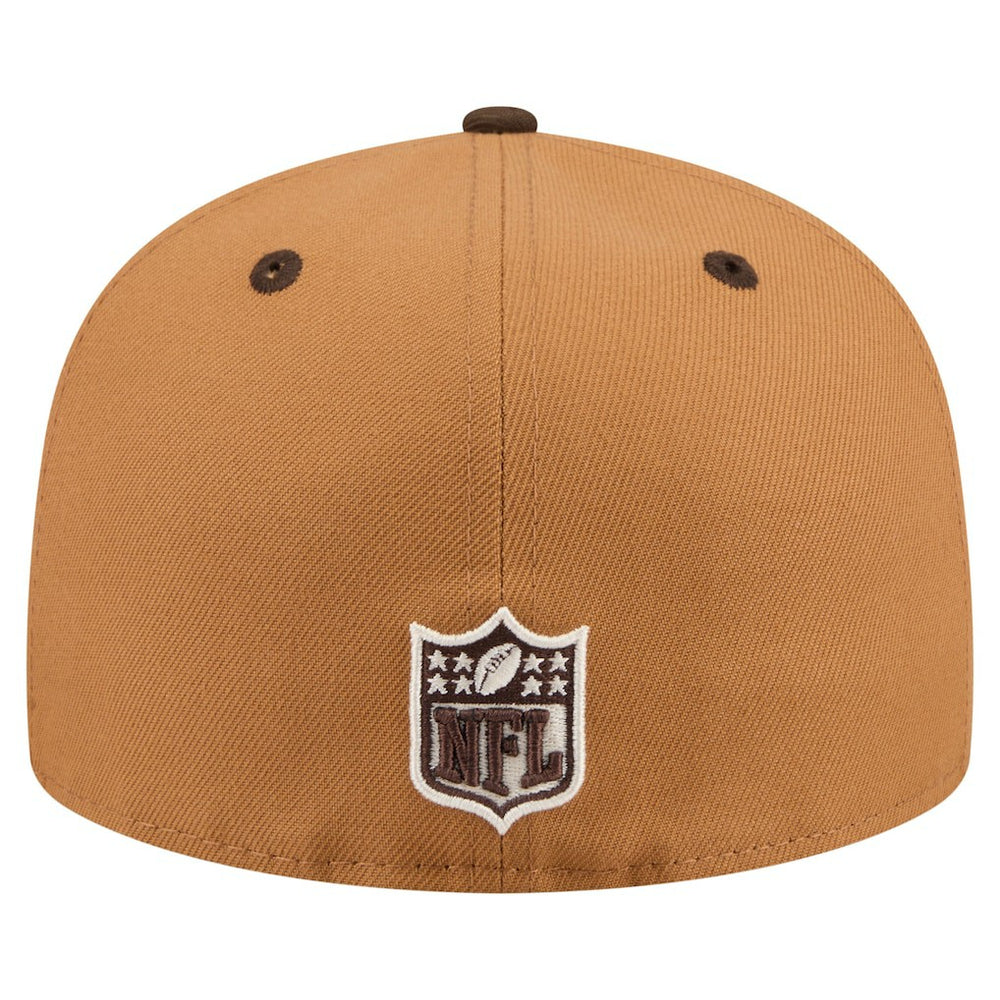 New England Patriots New Era Two-Tone Walnut 59FIFTY Fitted Hat - Light Brown/Dark Brown Hats