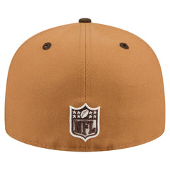 New England Patriots New Era Two-Tone Walnut 59FIFTY Fitted Hat - Light Brown/Dark Brown Hats