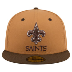 New Orleans Saints New Era Two-Tone Walnut 59FIFTY Fitted Hat - Light Brown/Dark Brown Hats